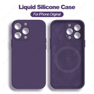 Original Liquid Silicone Magnetic Cases For Magsafe Case For iPhone 15 14 13 11 12 Pro Max Plus Shockproof Cover Accessories