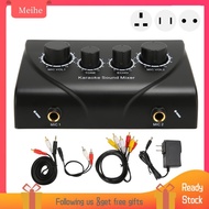 Meihe Karaoke Sound Mixer  Mini Stereo 6.35mm Interface Plug and Play Music Volume Control for Home Theatre System