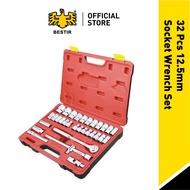 BESTIR | 32Pcs 12.5mm Socket Wrench Set | Sepana Soket Set (91321-91322)