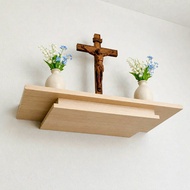 Catholic wall-mounted altar with full accessories, ancestral wall-mounted altar, Mdf wooden altar sh