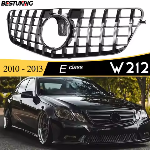 Pre-facelifted W212 Grill Panamericana GT Design Black Bumper Grille for Mercedes 2010 - 2013 E Clas