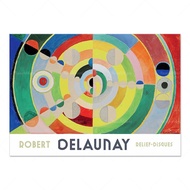 Potret Wajah Wanita oleh Robert Delaunay, Poster Pameran Perancis, Seni Geometri Abstrak, Hiasan Din