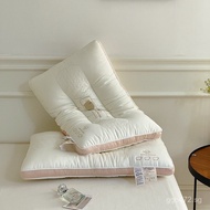Neck Support Pillow High-End Pillow Core Adult Pillow Home Use Zoned New Protein Soft Embroidered 3D