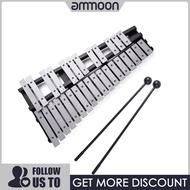 [ammoon]Foldable 30 Note Glockenspiel Xylophone Wooden Frame Aluminum Bars Educational Percussion Musical Instrument Gift with Carrying Bag