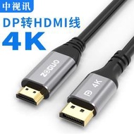 【1617人收藏】中視訊DP轉HDMI轉換線4K60HZ高清電腦顯卡Displayport接口顯示器