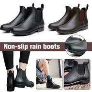 HI0 Women Antislip Rain Boots Waterproof Low Cut Rainboots Classic Wellies Rubber Ankle Short Gum Bo