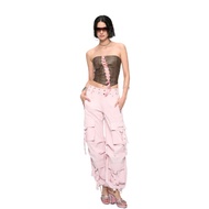 Brown Tie-Up Tube Top - Jyosei