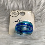 Lovisa Glass Blown Swirl Ring Blue Men Women Fashion Jewelry Temperament