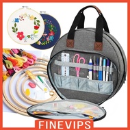 [Finevips] Embroidery Project Bag Cross Stitch Bag for Cross Stitch Supplies Knitting