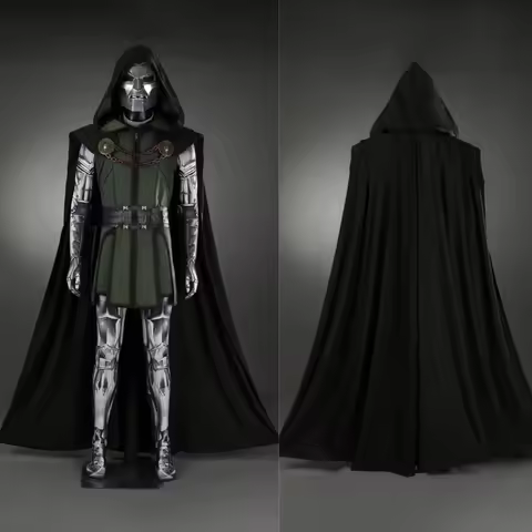 Doctor Doom Cosplay Costume Doom Vest Jumpsuit Helmet Outfit Full Set and Individual Items Are Sold 