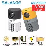 Salange Mini Projector P400, 480*360 Support 1080P USB Mini Beamer For Phone Smartphone Home Theater Kids Gift PK YG300