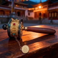 Zinc Alloy Chanting Wheel Exquisite Hiding Hand-Cranked Chakra Chakra Hand-Holded Chakra Ornaments H