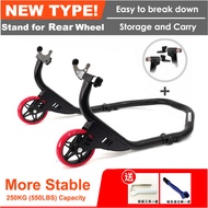 Universal Paddock Stand ( Front / Rear ) / Alloy / Front Wheel Chock HEAVY DUTY ALL SUPERBIKE MOPED