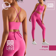 [LAGO Sport Bra] X-String Bra สปอร์ตบรา เสื้อออกกำลังกาย เสื้อกีฬา ผู้หญิง รุ่น X-String Bra พร้อมฟอ