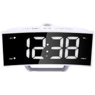 Simple Curved Radio Creative Projection Electronic Alarm Clock Mute Antair Nightstand Plug-in Clock