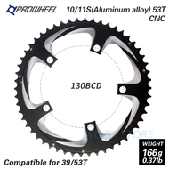 Prowheel 130 BCD Chainring เบาจักรยานถนน Chainwheel 39ครั้ง53ครั้งความเร็วคู่จักรยาน Chainwheel 10/1