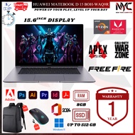 Gaming Laptop Huawei MateBook D15 Ryzen 5 16GB RAM 512GB SSD 15.6” FHD IPS Win11 Pro 1 Year Warranty