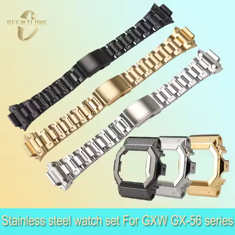 GX-56BB Big G Watch Modificaiton Kit metal case strap for Gx56 GXW-56BB Stainlesss Steel Wach Band B