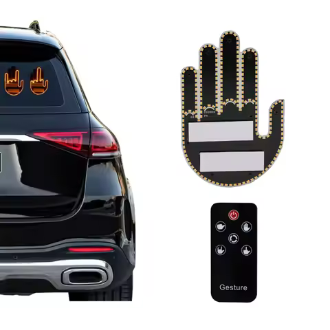 With 4 Key Remote Control Car Gesture Light Auto Parts Styling Palm Fingers Lights Car Interactive L