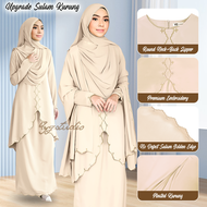 Sulam Baju Kebarung Hitam Baju Kurung Moden Ironless Purple Muslimah Kurung Nikah Tunang Perempuan B