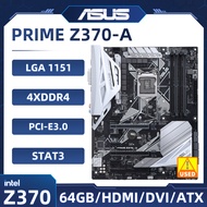 【จัดส่งอย่างเป็นทางการ】มาเธอร์บอร์ด LGA 1151 Asus PRIME Z370-A DDR4 64GB Z370 Intel PCI-E 3.0 M.2 SA