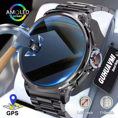 New 1.85-inch Ultra HD AMOLED SmartWatch Men GPS Bluetooth Call 710 Mah Battery Sport Fitness For Me