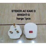 Bright G BG-9668 3-Prong AC Plug 3-PIN AC Power Plug SNI