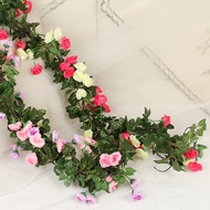 [Ready Stock] 22 Heads Simulation Rose Vine Silk Flower Strips Simulation Plant Flower Vines Fake Fl