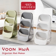 PERALATAN [HAUSEU]YOON Hwa Minimalist Cutlery Storage Container Premium Tableware Storage Cutlery Or