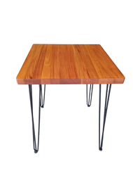 Table Top (Genuine Mahogany) 24" x 24" x 1.5" + 4pcs. Hairpin Legs with screws