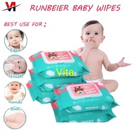 vita 80 PCS The best Organic Baby Wipes Per Pack 99% Water Hypoallergenic(Non-Alcohol-wet wipes)