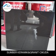 Promo Granit 60X60 Hitam Pekat Polos Glossy Kw1 | Icera Imperial Black