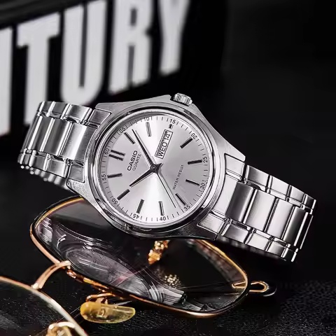 Casio MTP-1239D-1A/2A/7A Business Style Men's Quartz Watch Date Display Waterproof Stainless Steel B