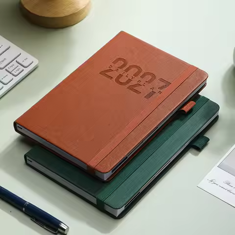 2027 Year A5 Spanish English Planner Schedule Book with Elastic Band Planner Schedule Notebook Diary