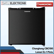 Changhong Kulkas 1 Pintu Portable Mini Bar 46 Liter Hitam Low Watt dengan Freezer dan Pintu Reversab