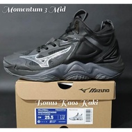 Sepatu Mizuno Volly Ball / Mizuno Momentum 3 MID Full Black / Sepatu Mizuno Wlz5 / Sepatu Olahraga P