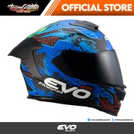 EVO GT PRO ENIGMA MATTE BLUE FULL FACE DUAL VISOR