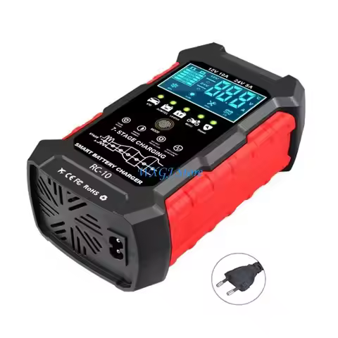 37JE 12V 10A 24V 5A Car Battery Chargers Repair Automatic Fast Battery Charging