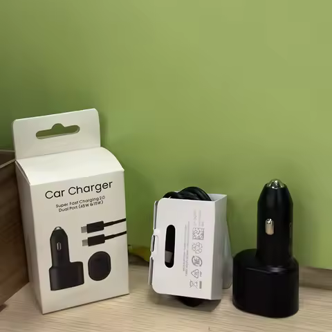 For Samsung Galaxy Super Fast Dual Car Charger 45W+15W Pd Type C Auto Cargador Z Flip7 Z Fold7 A56 A