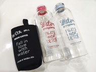 1000ML With Pouch Sleeves Large Capacity Glass Water Bottle Korean FREE Pouch Sleeves 1L Liter