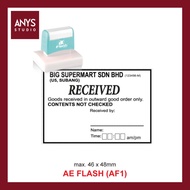 AE Flash (AF1) Pre-Inked Custom Made (Black, Blue, Red, Green, Pink, Purple Ink)