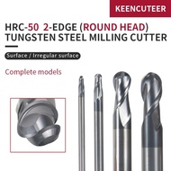 2 edge tungsten steel ball end milling cutter HRC50 degree R0.5mm