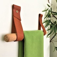 皮革毛巾架 // 浴室收納裝飾 // 皮革廁紙架 // 简约的廁紙架套件