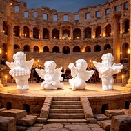 Angels Statues / Miniature Figurines / Cake Toppers (4 Pcs)