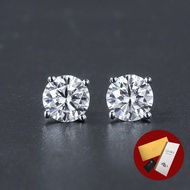 Diamcity (Free Gra Certificate) Anting Pejantan Zirkon PT950 Platinum Wanita