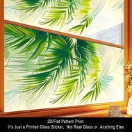 2D 10mil Thickened PET Electrostatic Sticker Gradient Santail Sunflower Palm Horizontal Version Long