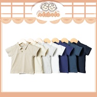 POLO SHIRT FOR KIDS GOING TO SCHOOL [MINNI x UALAROGO] UNIFORM SIZE 2Y 3Y 4Y 5Y 6Y KOREAN WIDE SHOUL