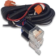 Kit relay lampu depan H4, 2 harness lampu depan dan palam soket seramik, sesuai untuk lampu depan Su