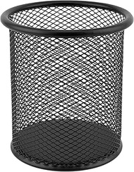 D.RECT Komo Pen Holder Desk Organiser Metal Mesh Round Sturdy Pen Box for Office and Home Office Hei