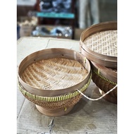 Mangkuk nasi bamboo  bekas kuih desert table bakul laksa